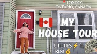 My HOUSE TOUR in LONDON, CANADA | RENT & UTILITY details for Sharing student accommodation + Budget.