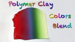 Easy polymer clay rainbow blend- colors gradient