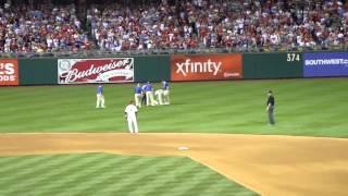 Phillies Fan Runs Onto Field, Gets Tased