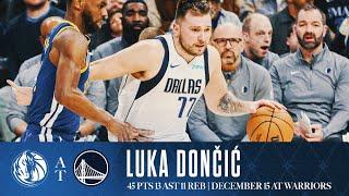 Luka Dončić (45 Points, 13 Assists, and 11 Rebounds) Highlights vs. Warriors | December 15, 2024