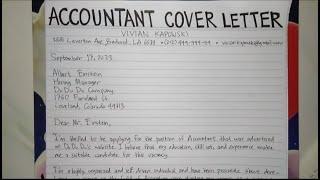 How To Write An Accountant Cover Letter Step by Step Guide | Writing Practices