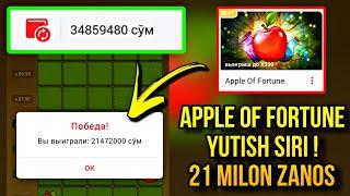 OLMA O'YINIDAN 3000$ YUTDIK! | APPLE OF FORTUNE YANGICHA TAKTIKA #vertualbola