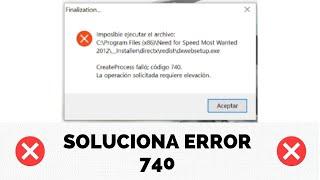 Como solucionar el ERROR 740