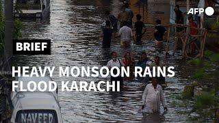 Heavy monsoon rains flood Pakistan's largest city Karachi | AFP