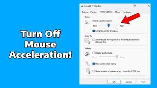 How To Turn Off Mouse Acceleration - Windows 11 & 10