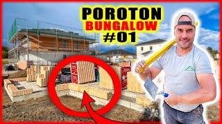 HAUS MAUER ANLEGEN - Kimmschicht setzen! | POROTON BUNGALOW BAU-TAGEBUCH #01 | Home Build Solution