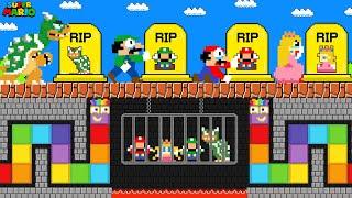 Mario, Luigi, Peach and Bowser Missing Babies vs.Numberblocks Snake Calamity | Game Animation