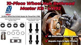 10-Piece Wheel Hub Master Rethread Kit for Damaged External Stud / Internal Bolts LT992