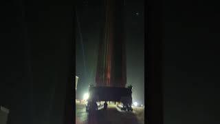 Another view of the SpaceX Starship Booster 11 roll out last night