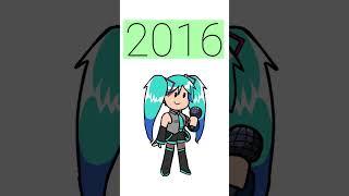 Hatsune Miku Evolution In Friday Night Funkin | #Shorts