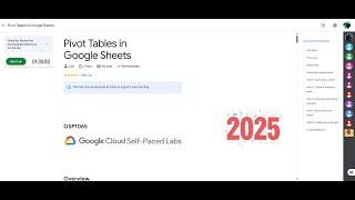 [NEW2025] Pivot Tables in Google Sheets || #qwiklabs || #GSP1065 || Google Cloud Arcade 2025