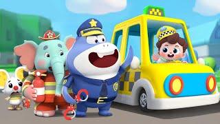 Taxi Rescue Team | Occupation Song | Jobs Song for Kids | Nursery Rhymes & Kids Songs | BabyBus