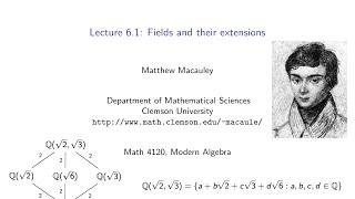 Visual Group Theory, Lecture 6.1: Fields and their extensions