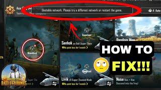 HOW TO FIX PUBG 3.1 Unstable network Please try a different network | bgmi / map error