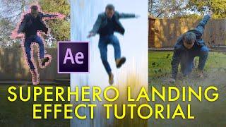 SUPERHERO LANDING effect tutorial! (After Effects)