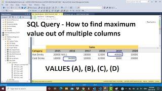 SQL Query | How to find Maximum of multiple columns | Values