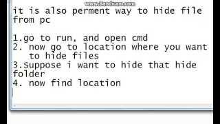 Hide Files or Folders Using Command Prompt