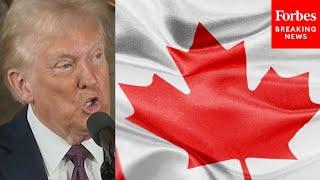 Trump Asked Point Blank: Are You Considering Using Military Force To Annex Canada?