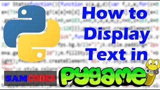 How to display text in Pygame - Python