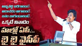 Varahi Vijaya Yatra Pawan Kalyan Speech Whatsapp Status | HELLO AP BYE BYE YCP | JanaSena Status