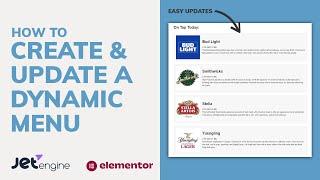 Build and Update Dynamic Menus Easily (JetEngine & Elementor)