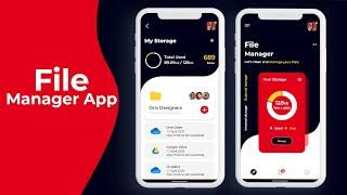  File Manager App UI - Animated UI - Using React Native - Speed Code | DeCode