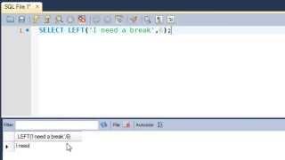 SQL Tutorial - 41: SUBSTR(), RIGHT() & LEFT() Functions