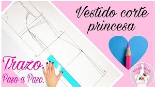 #10 COMO TRAZAR UN PATRÓN DE VESTIDO CORTE PRINCESA BASE