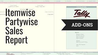 Itemwise Partywise Sales Amount | Tally AddOns by Anita International