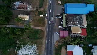 Drone view of a part of Meerzorg, Commewijne.