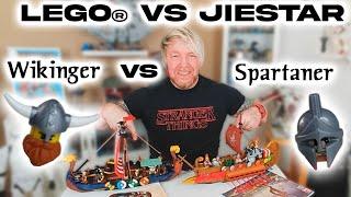 Zwei Kriegervölker segeln in meine Sammlung. | LEGO® Wikingerschiff 31132 & JieStar Spartaner 58002
