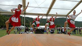 Irish Jig Scottish Highland Dance competition during 2023 Ballater Highland Games