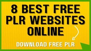 8 Best FREE PLR Websites Online | Download Free PLR Products & Sell | Secret Methods