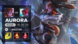 Aurora vs Yone Mid - KR  Master - Patch 14.14 Season 14