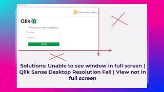 Qlik Sense Desktop Unable to see window in full screen |  Resolution Fail | View not in full screen