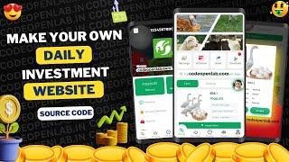 Make your own MLM Daily Investment Website || Full Setup with Latest premium Source Code