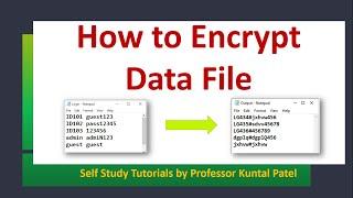 How to Encrypt Data File using C Programming | Login.txt File Encryption