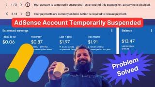'AdSense Account is Temporarily Suspended Ad Serving Disabled' Issue Solved