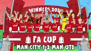 MAN UTD WIN THE FA CUP! (Man City 1-2 Man Utd Mainoo Garnacho Goals FA Cup Final  Highlights)