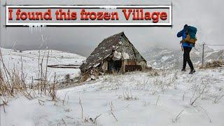 I found this frozen Village on the Mountain || Silent Winter Hiking || Solo Hiking