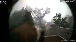 Home security camera captures video footage of Iowa severe weather