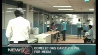 Comelec oks early voting for media