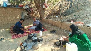 Simple life in stone huts, enjoying everyday comfort and peace