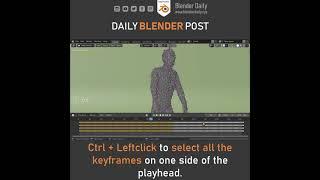 Quickly Select Keyframes in Blender