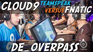 CS:GO - Cloud9 teamspeak vs Fnatic (overpass) @ ESL ESEA Pro League Finals