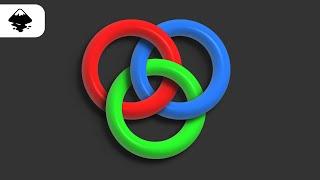 Interlocking 3D Rings in Inkscape - Path Operations or Clipping?