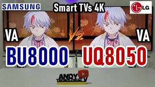 SAMSUNG BU8000 vs LG UQ8050: Smart TVs 4K / Ambos modelos tienen Panel VA
