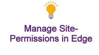 Manage Site Permissions in Edge Chromium browser (Global)