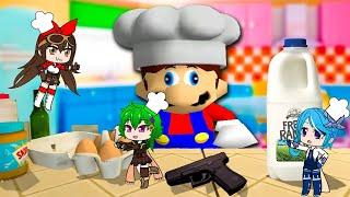 Teyvat Harlem react to Mario bakes a ''cake'' (Gacha Club)