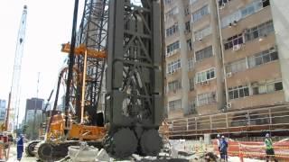 OLYMPIC LINE - RIO DE JANEIRO SUBWAY - JARDIM DE ALAH HYDROMILL BUILT DIAPHRAGM WALL TIME LAPSE